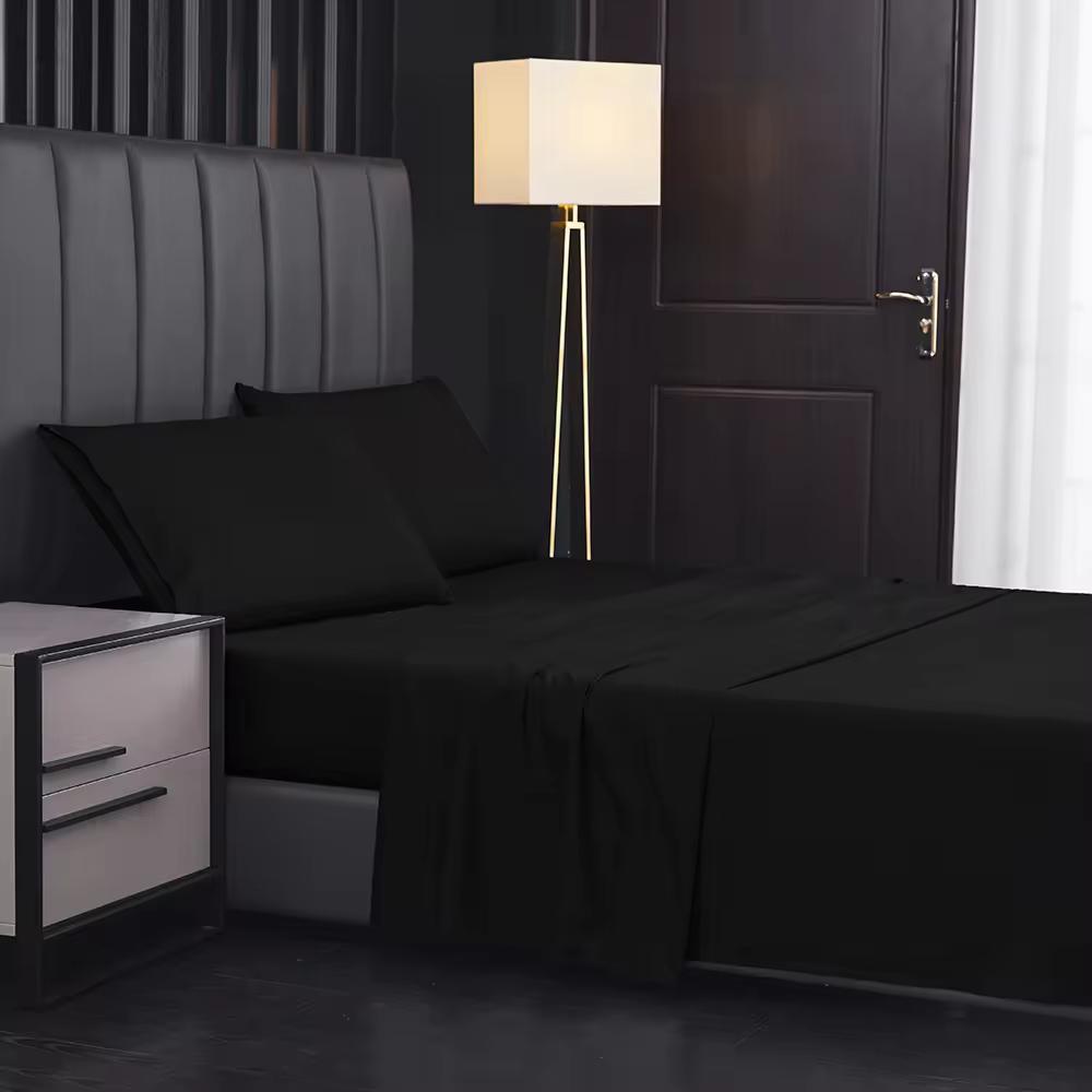 Luxury Ebony Silk Duvet Cover Set.