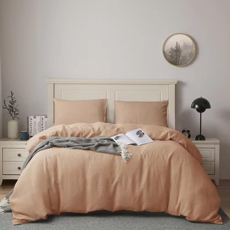 Premium Exquisite Polish Linen Duvet Cover Set.