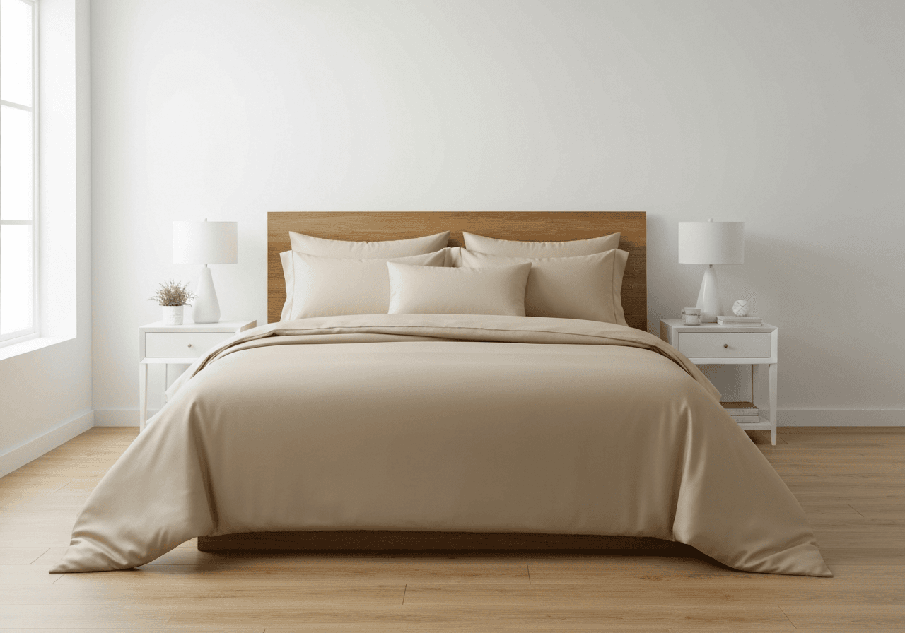Serenade Silk Neutral Duvet Cover Set